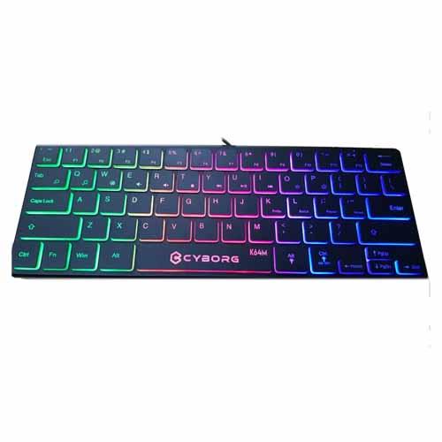 KEYBOARD MINI  CYBORG K64M ATOM WITH  BACKLIGHTS