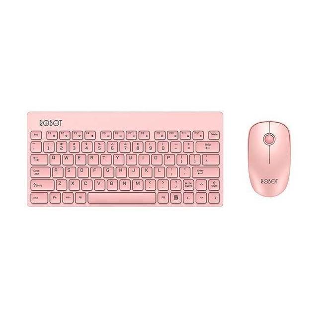 KEYBOARD MOUSE COMBO ROBOT KM3000 PINK