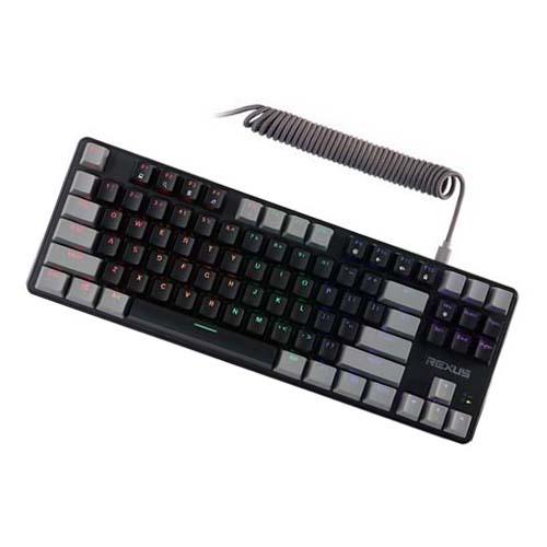KEYBOARD GAMING REXUS MECHANICAL MX5.2 BLACK-GREY 04 KEYCAPS BLUE SWITCH 