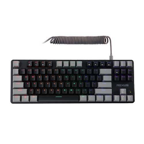 KEYBOARD GAMING REXUS MECHANICAL MX5.2 BLACK-GREY 04 KEYCAPS BROWN SWITCH 