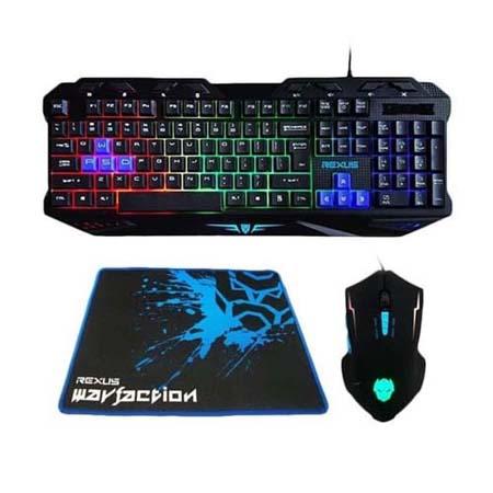 KEYBOARD + MOUSE GAMING COMBO WARFACTION REXUS VR1 F