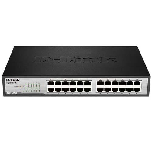 D-LINK SWITCH HUB 24 PORT 10/100/1000 BASE-T (DGS-1024C) (P)