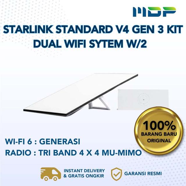 STARLINK STANDARD V4 KIT DUAL WIFI SYTEM W/2  LAN PORT RJ45(02534212-504/A,02534209-502/E)