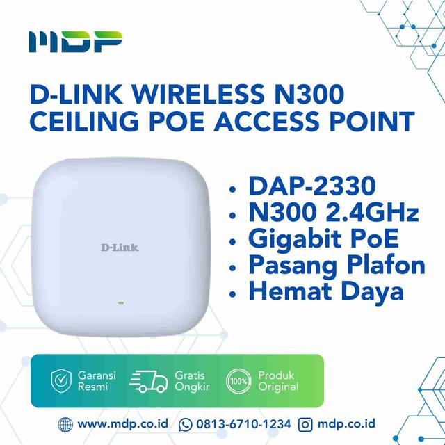 D-LINK WIRELESS N300 CEILING POE ACCESS POINT (DAP-2330)