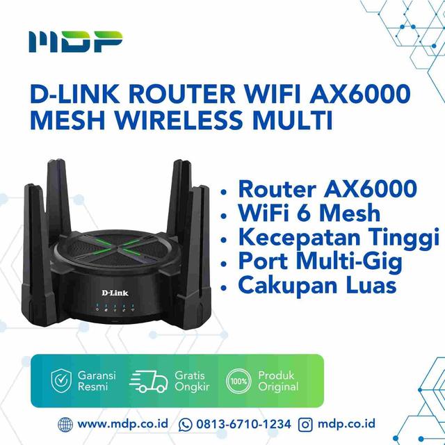 D-LINK ROUTER WIFI AX6000 MESH WIRELESS MULTI GIGABIT (DIR-X6080Z)