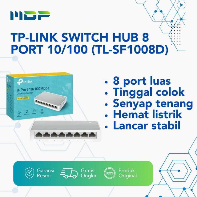 TP-LINK SWITCH HUB 8 PORT 10/100 (TL-SF1008D)
