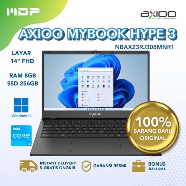 NOTEBOOK AXIOO MYBOOK HYPE 3 (NBAX23RJ308MNR1) GREY : INTEL CORE I3-1005G1,8GB,256GB SSD NVME,14"FHD,WIN 11 (SLEEVCAS)