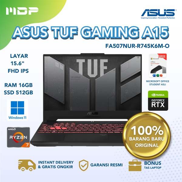 NOTEBOOK ASUS FA507NUR-R745K6M-O (MECHA GREY) : AMD R7-7435HS,16GB,512GB SSD,RTX4050 V6G,144HZ-100%SRGB,WIN 11 HOME+OHS