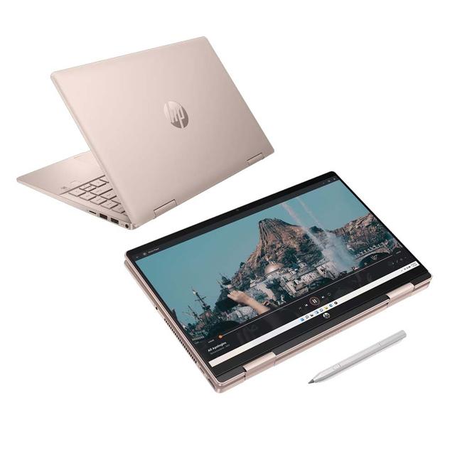 NOTEBOOK HP PAVILION X360 CONVERT 14-EK2222TU (ROSE GOLD) : INTEL CORE 5-120U,16GB ON BOARD,512GB SSD, INTEL INTEGRATED GRAPHICS,14"FHD IPS 300NITS,WIN 11 HOME+OHS 2021,2Y ADP  (TAS)