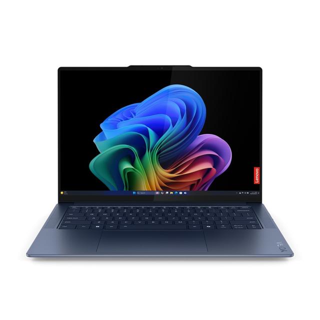 NOTEBOOK LENOVO YOGA 7-14Q8X9 (83ED0010ID) COSMIC BLUE : SNAPDRAGON X ELITE X1E,32GB LPDDR5X-8448,1TB SSD M.2 2242 PCIE,INTEGRATED QUALCOMM ADRENO,14.5"3K OLED 1000NITS,WIN 11 HOME+OHS,3Y (SLEEVE GREY-41K68624)