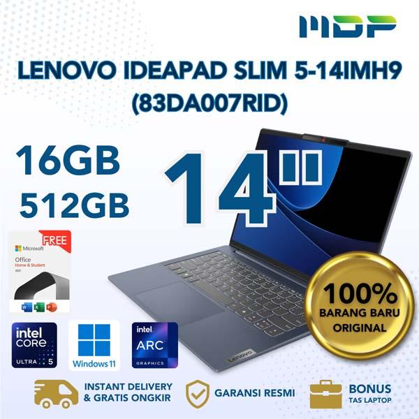 NOTEBOOK LENOVO IP 5-14IMH9 (83DA007RID) ABYSS BLUE : INTEL ULTRA 5-125H,16GB,512GB SSD,14"WUXGA OLED,WIN 11 HOME+OHS 2021 (BACKPACK-Q17225)