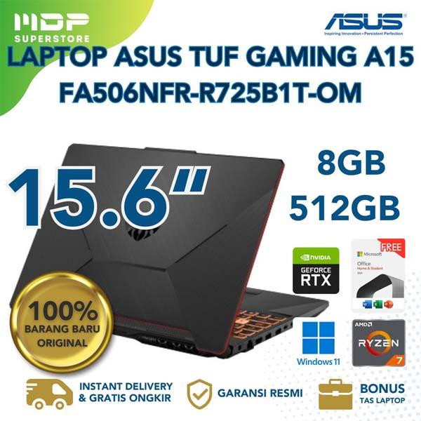 NOTEBOOK ASUS FA506NFR-R725B1T-OM (GRAPHITE BLACK) : AMD R7-7435HS,8GB,512GB SSD,RTX2050 4GB,15.6"FHD 144HZ,WIN 11+OHS+M365