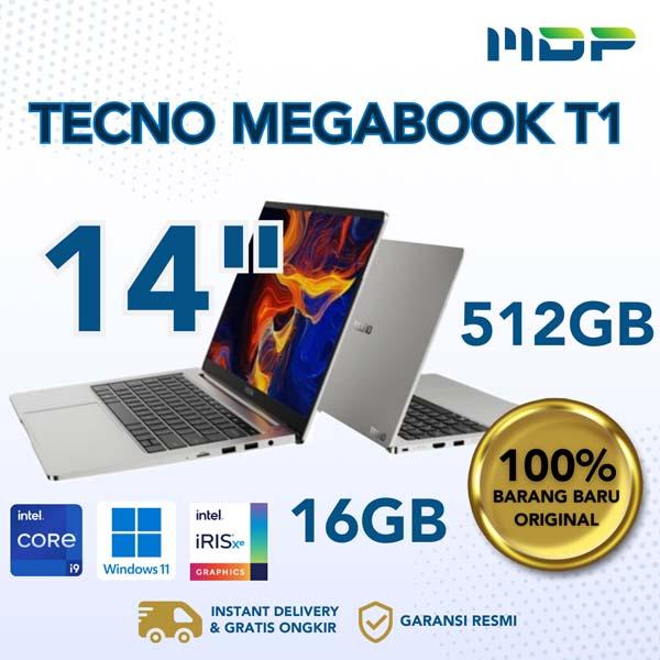 NOTEBOOK TEKNO MEGABOOK T1 14 (SILVER) : INTEL CORE I9-13900HK,16GB,512GB SSD,14.0"WUXGA 100SRGB 7WH,2Y