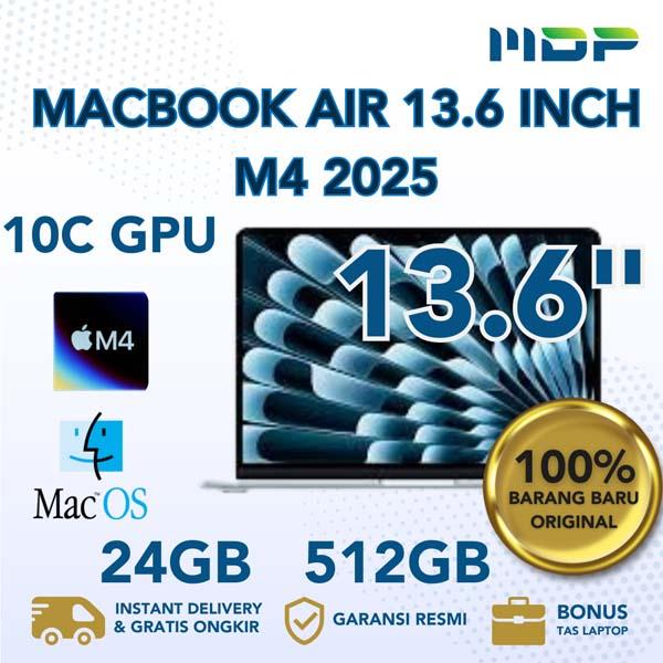 NOTEBOOK APPLE MACBOOK AIR (13,6 INC, M4, 2025) 10C GPU, 16GB, 512GB SKY BLUE (MC6U4ID/A) (E79)