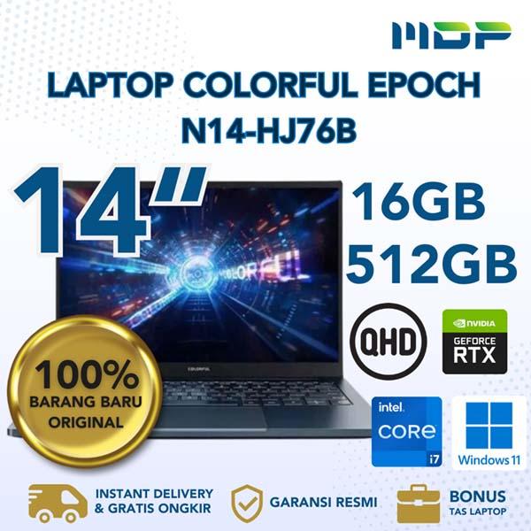 NOTEBOOK COLORFUL EPOCH N14 -HJ76B (BLUE) : INTEL CORE I7-13620H ,1X16GB DDR5 5200 ,512GB SSD NVME RTX 4060 8GB ,14" QHD ,WIN 11 HOME (BACKPACK BLACK) 