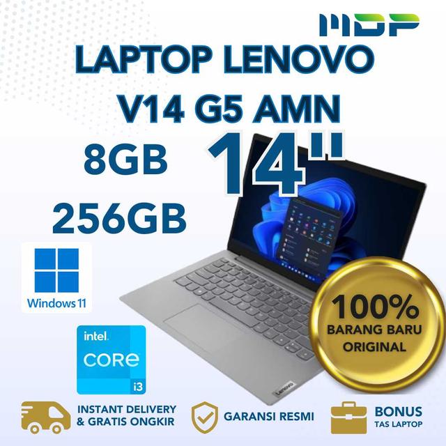 NOTEBOOK LENOVO V14 G5 (83GU007AID) LUNA GREY : INTEL CORE I3-1315U,8GB,256GB SSD,14"FHD,WIN 11(+BACPACK Q17225/4313)