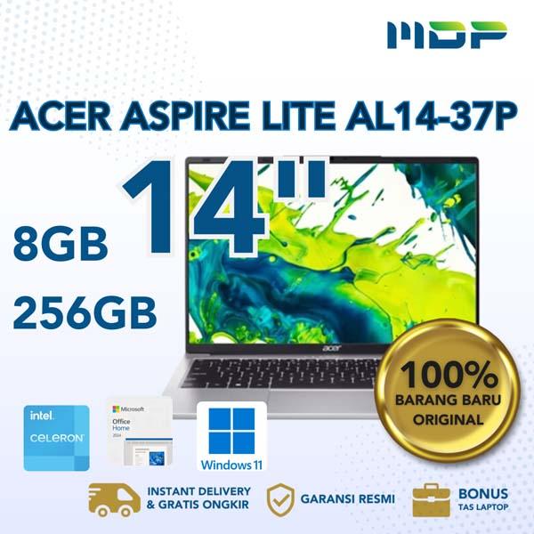 NOTEBOOK ACER ASPIRE LITE AL14-37P- C9CP ( SILVER ) : INTEL N150 8GB DDR4 256SSD WUXGA 14" FHD W11 OHS24 COPILOT KEY + FREE M365BASIC 1Y  (BACKPACK)
