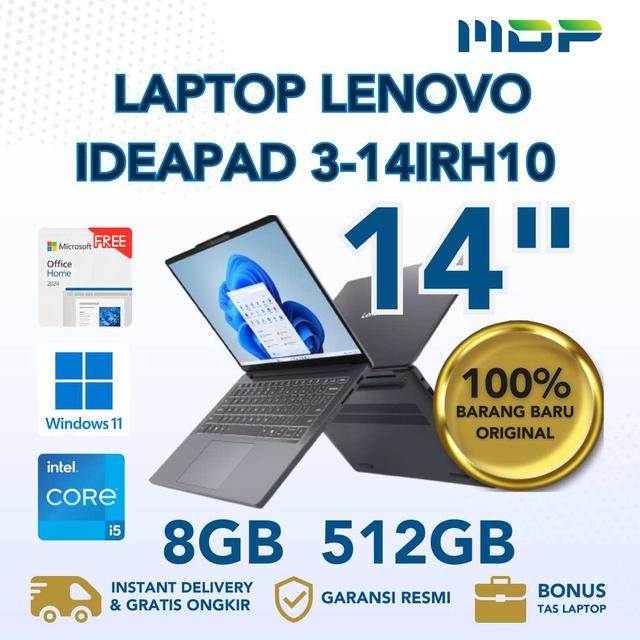 NOTEBOOK LENOVO IP 3-14IRH10 (83K000BWID) GREY : INTEL CORE I5-13420H,8GB,512GB SSD,14"WUXGA,WIN 11 HOME+OHS (BACKPACK Q17225)