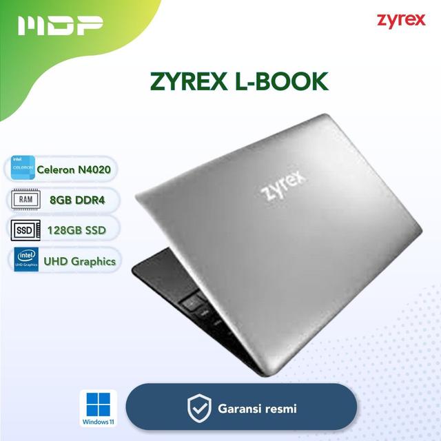NOTEBOOK ZYREX L-BOOK (LIGHT GREY) : INTEL-N4020 14" (1366X768) 8GB, EMMC 128GB, WIFI + BT, W11 (NO TAS)