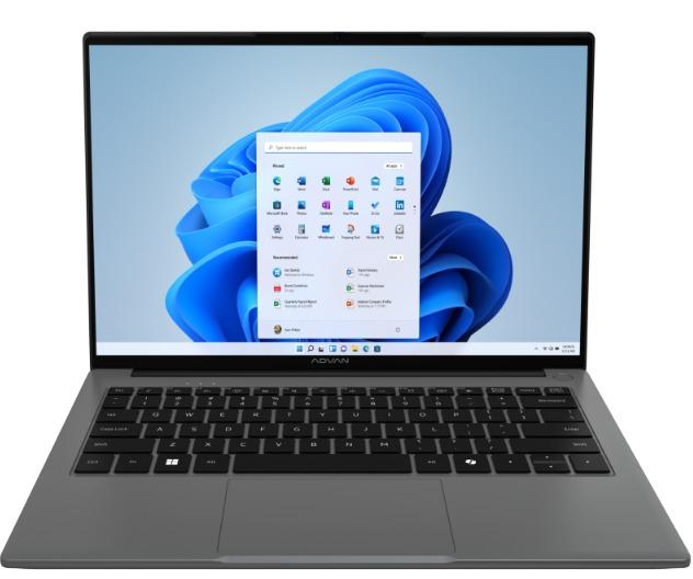 NOTEBOOK ADVAN AIGEN ULTRA T GREY : INTEL CORE ULTRA 5-115U ,16GB LPDDR5, 256 GB 14" FHD+IPS TOUCH SCREEN W11 (NO TAS)