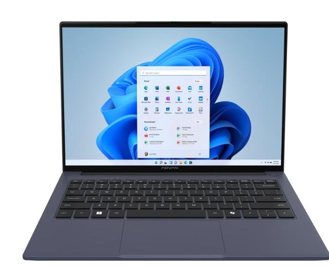 NOTEBOOK ADVAN AIGEN ULTRA T MIDNIGHT BLUE: INTEL CORE ULTRA 5-115U ,16GB LPDDR5, 256 GB 14" FHD+IPS TOUCH SCREEN W11 (NO TAS)