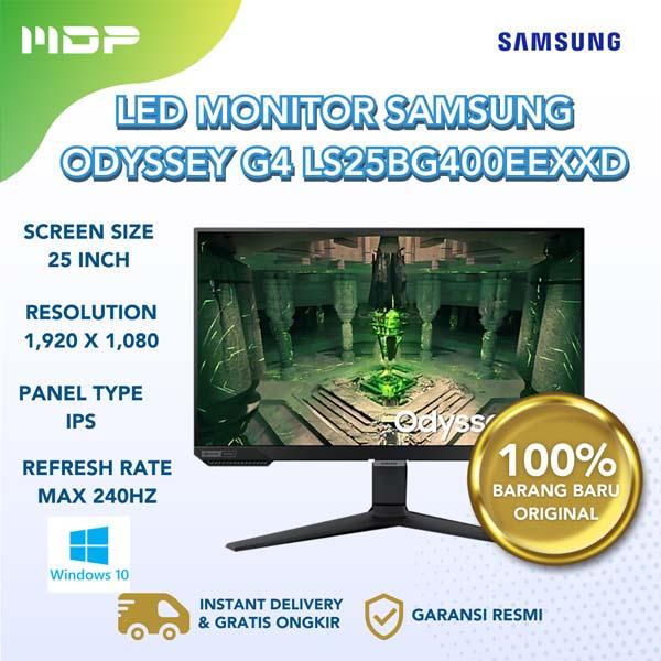 MONITOR SAMSUNG  LED ODYSSEY G4 LS25BG400EEXXD : 25" IPS HDR10 240HZ  HDMI EYE SAVER MODE 