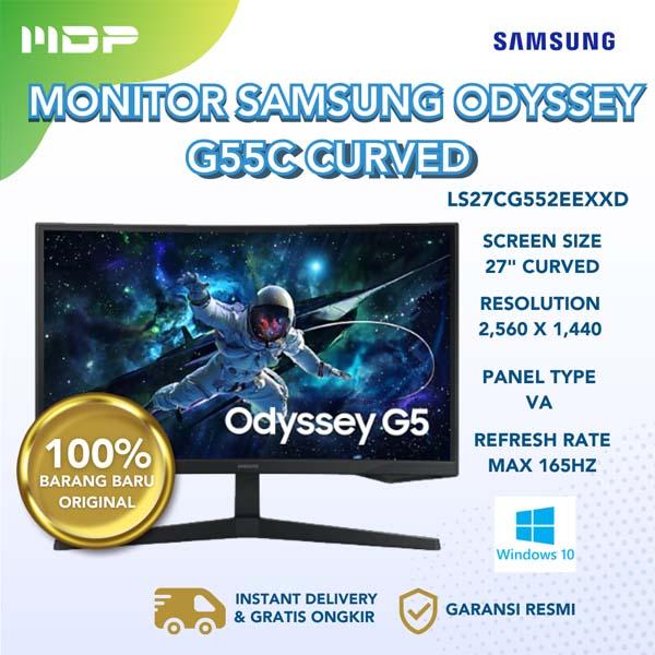 MONITOR SAMSUNG ODYSSEY G55C CURVED LS27CG552EEXXD : 27" QHD 165HZ HDMI