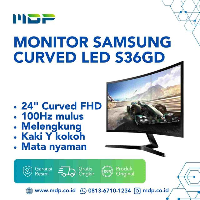 MONITOR SAMSUNG CURVED LED S36GD LS24D366GAEXXD : 24" 100HZ CURVED Y-STAND