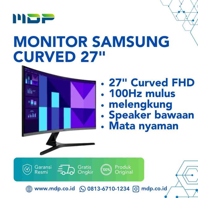 MONITOR SAMSUNG CURVED LED LS27D396GAEXXD : 27" 100HZ BUILT IN SPEAKER FHD 