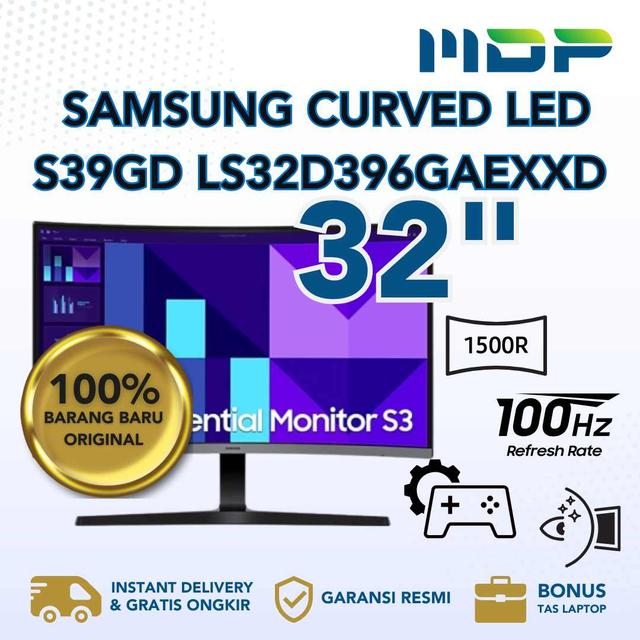 MONITOR SAMSUNG CURVED LED S39GD LS32D396GAEXXD : 32" 100HZ CURVED FHD BUILT IN SPEAKER 1W