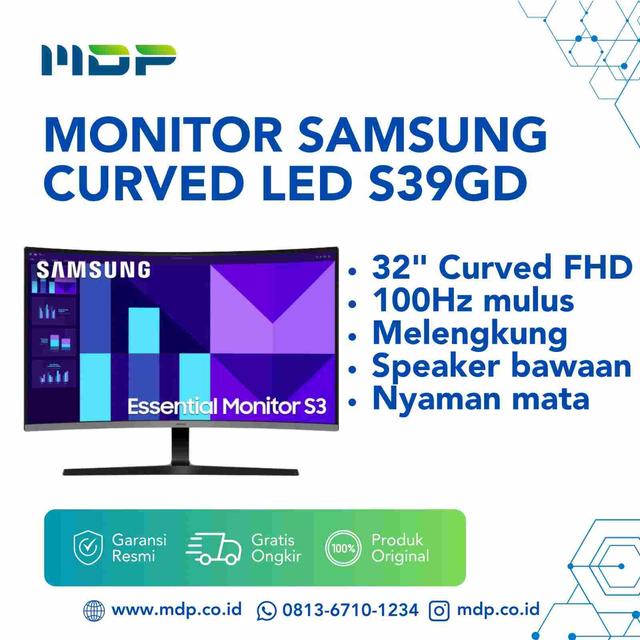 MONITOR SAMSUNG CURVED LED S39GD LS32D396GAEXXD : 32" 100HZ CURVED FHD BUILT IN SPEAKER 1W