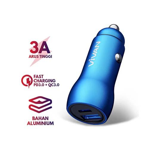VIVAN CAR CHARGER VCC04 BLUE