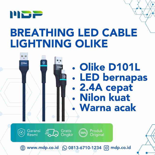 OLIKE  BREATHING LED CABLE LIGHTNING D101L(MIX COLOR)