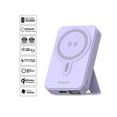 MAGSAVE POWER BANK 10.000MAH PHILIPS DLP9859NP/70 PURPLE