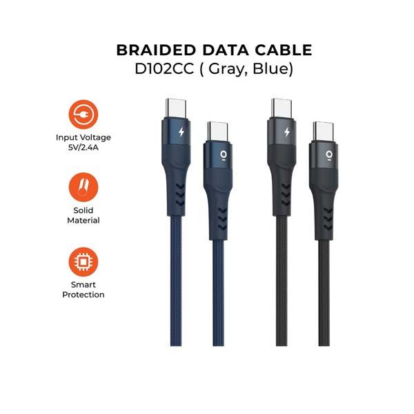 OLIKE BRAIDED TYPE -C TO TYPE-C D102CC