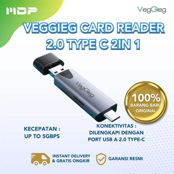 VEG GIEG USB 2.0 TYPE C 2 IN 1 + CARD READER TF/SD 