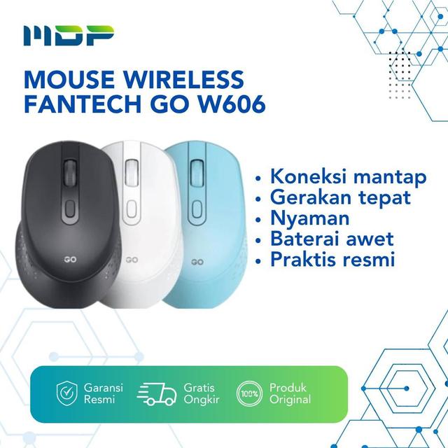 FANTECH GO MOUSE WIRELESS W606 BLACK