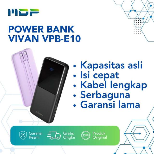 POWER BANK VIVAN VPB-E10 BLACK
