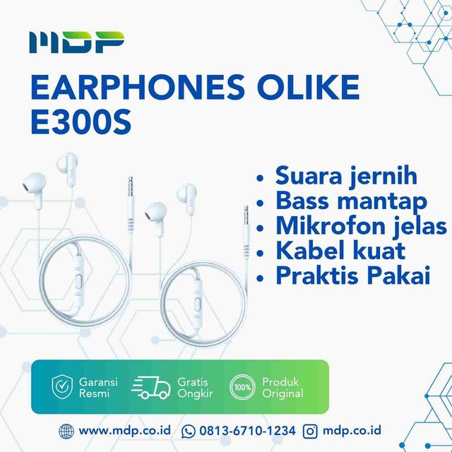 E300S OLIKE EARPHONES WHITE 
