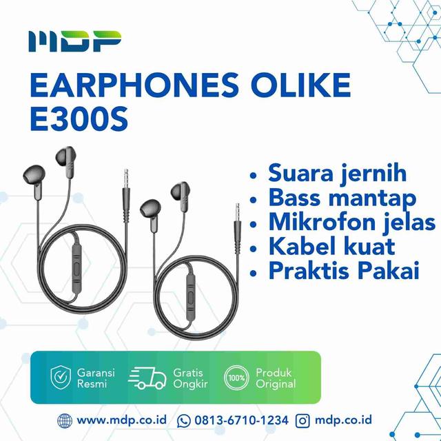 E300S OLIKE EARPHONES BLACK