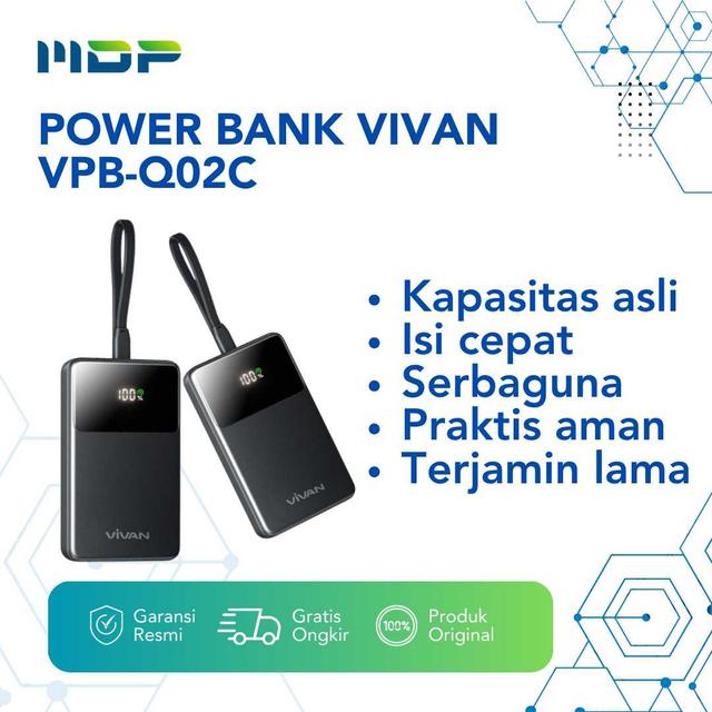 POWER BANK VIVAN VPB-Q02C BLACK