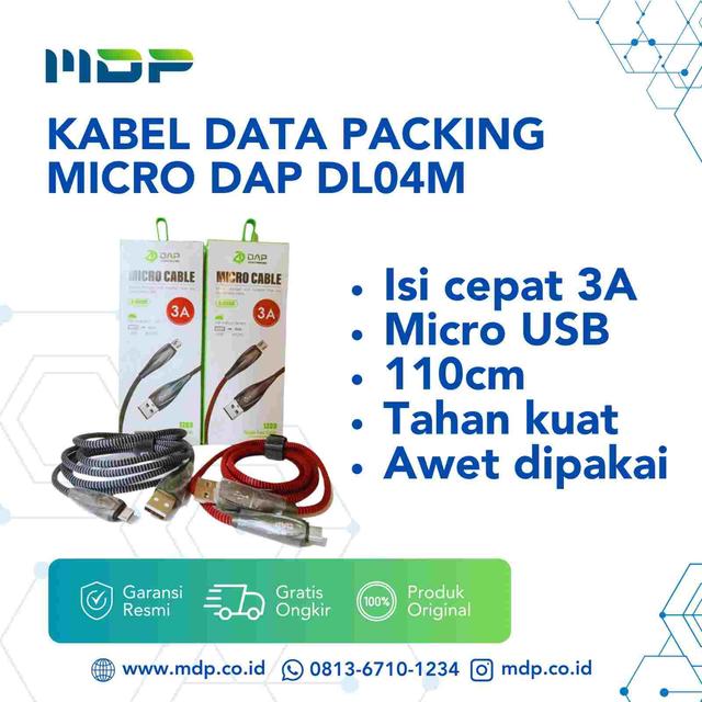 KABEL DATA PACKING MICRO 3A 120CM DAP DL04M