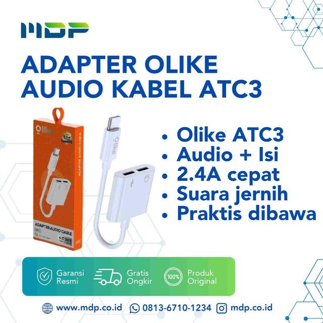 OLIKE ADAPTER AUDIO KABEL ATC3 WHITE