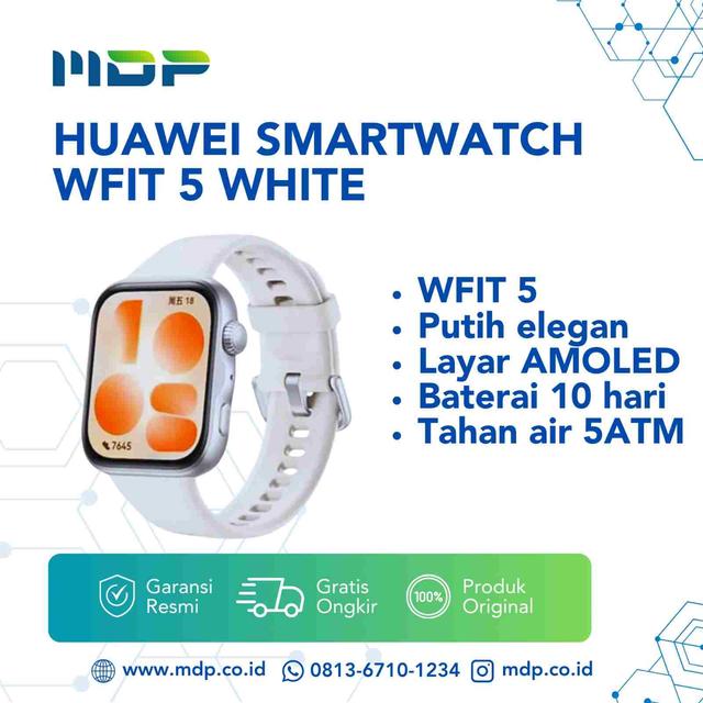 HUAWEI SMARTWATCH WFIT 5 WHITE (INCL:BN2085)