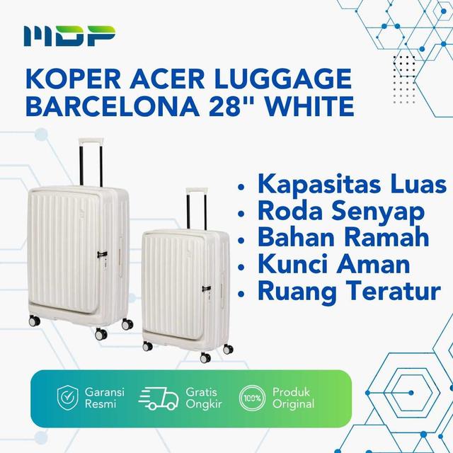 KOPER ACER LUGGAGE BARCELONA 28"WHITE