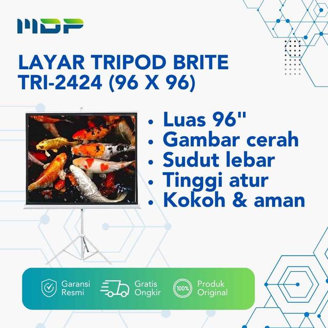 LAYAR MANUAL BRITE SCREEN 96" X 96"(MAS-2424)