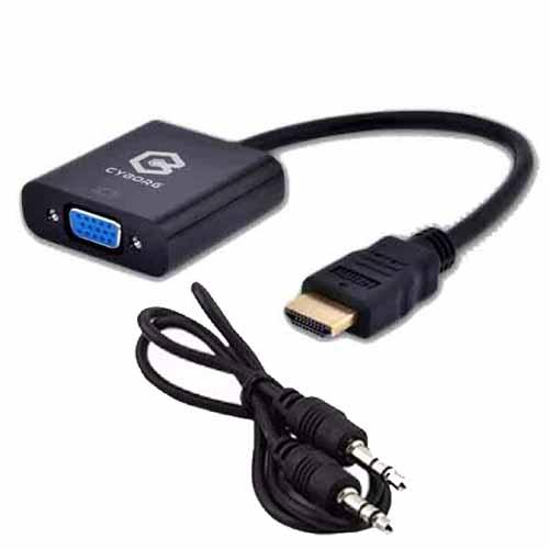 CONVERTER HDMI TO VGA CYBORG 1080P+AUDIO