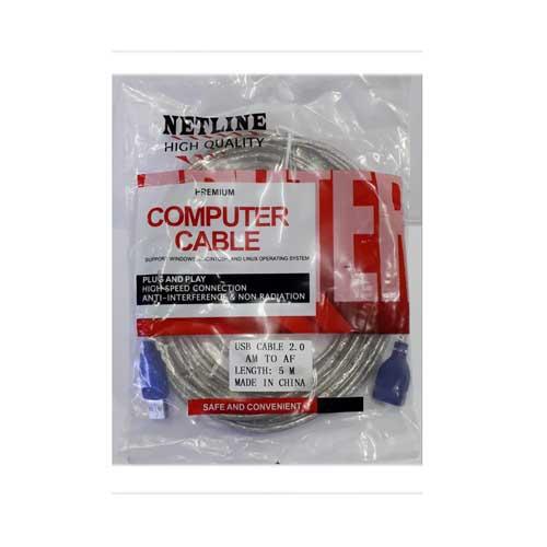 KABEL EXTENTION USB 5 METER VERSI 2.0 NETLINE (A/M-A/F)