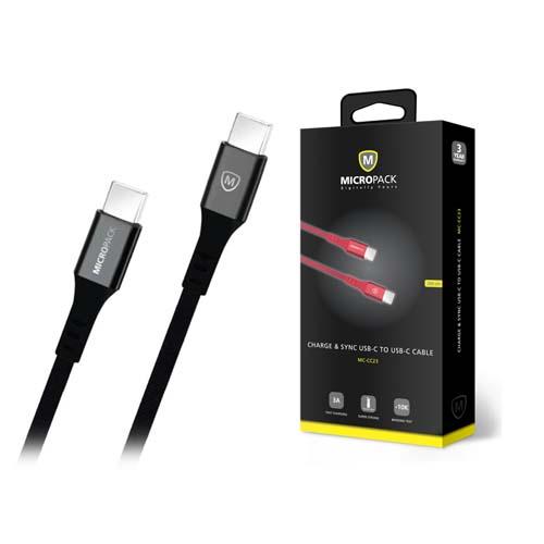 KABEL USB MICROPACK C TO USB C 2M BLACK(MC-CC23.BK)