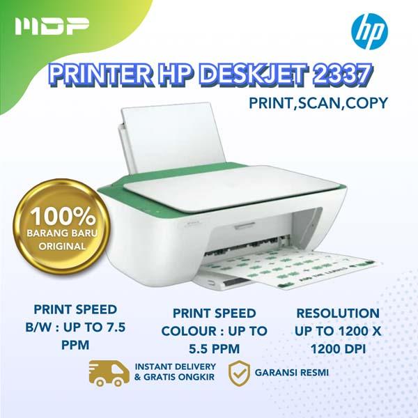 PRINTER HP DESKJET 2337 (7WQ07B) : PRINT,SCAN,COPY,TINTA 682BK,682CLR,WARNA HIJAU